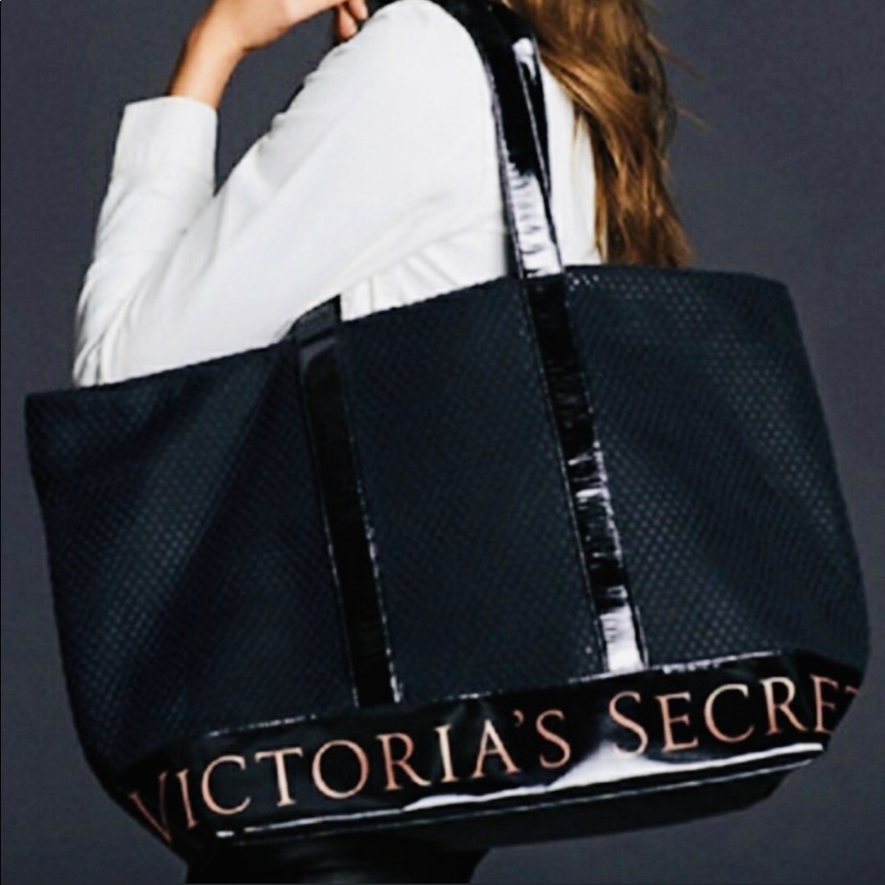 Victoria Secrets Black Mesh Tote. Brand new!